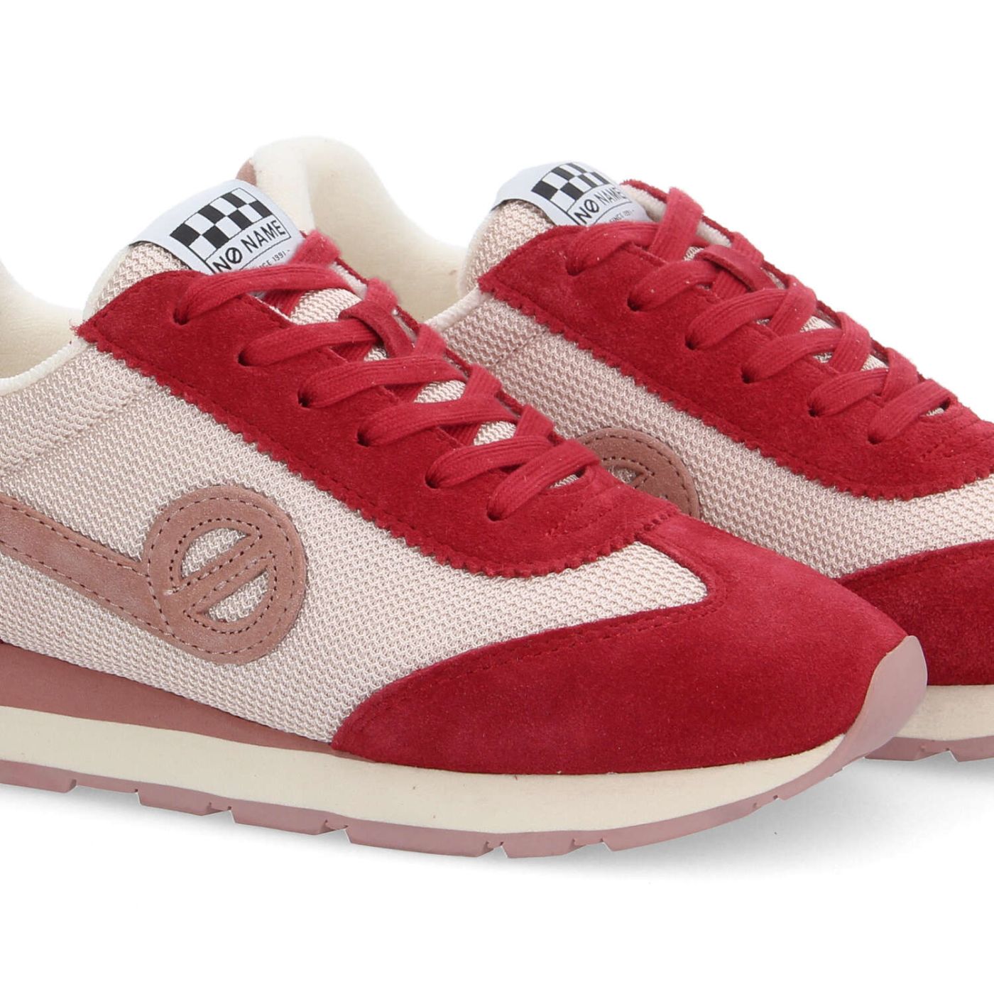 CITY RUN JOGGER W - KNIT/SUEDE - PINK/RED